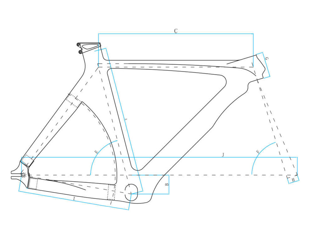 Carbon Track Bike Frame BSA System