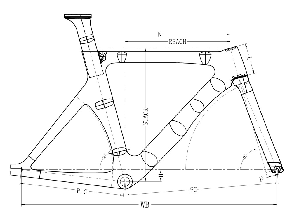Light Carbon Track Bike Frame For BSA System